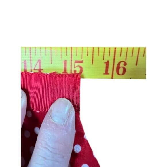 Pendleton Red & White Polka Dot Midi Skirt Size 8 Silk blend Classic Work - Picture 5 of 9